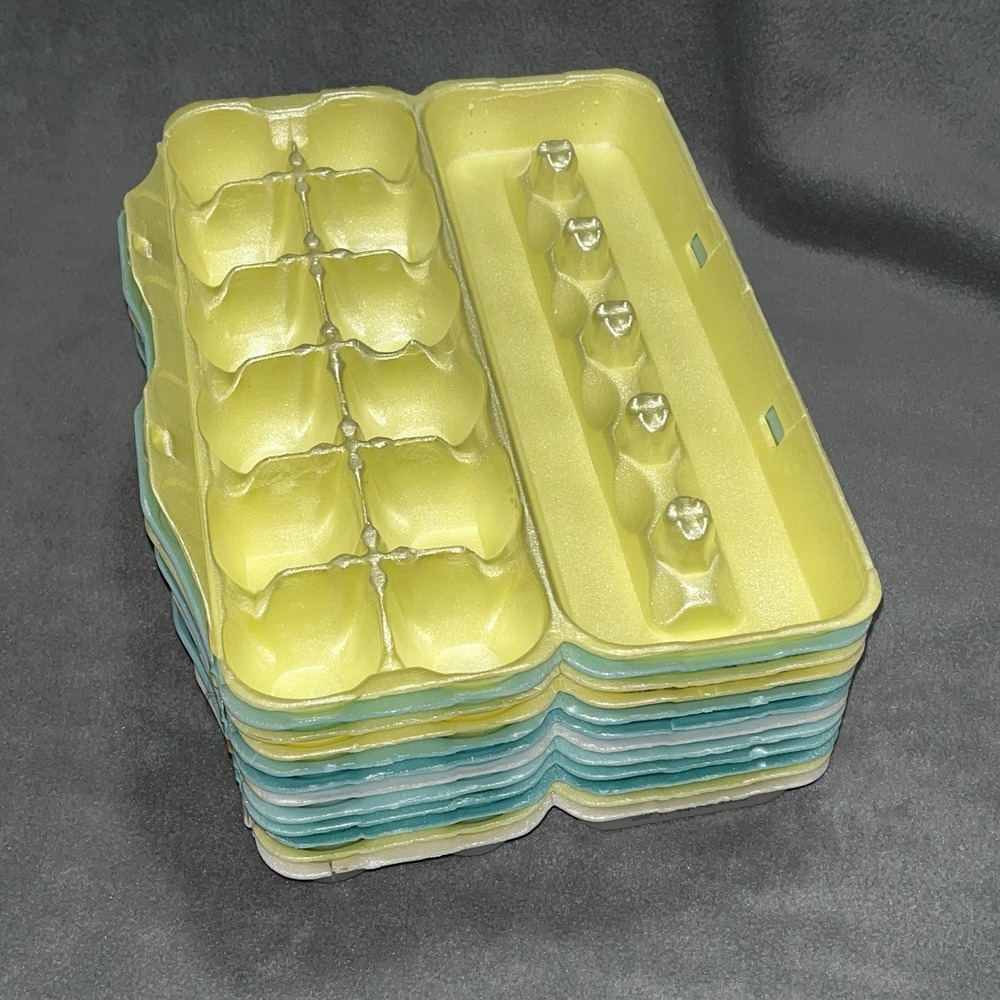 Lot of 12 Empty Egg Cartons Styrofoam USED Each Holds One Dozen (12) Eggs Clean
